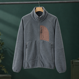 Wilfred Contrast Fleece Jacket - Dark Gray