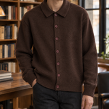 Luca Collared Cardigan - Brown