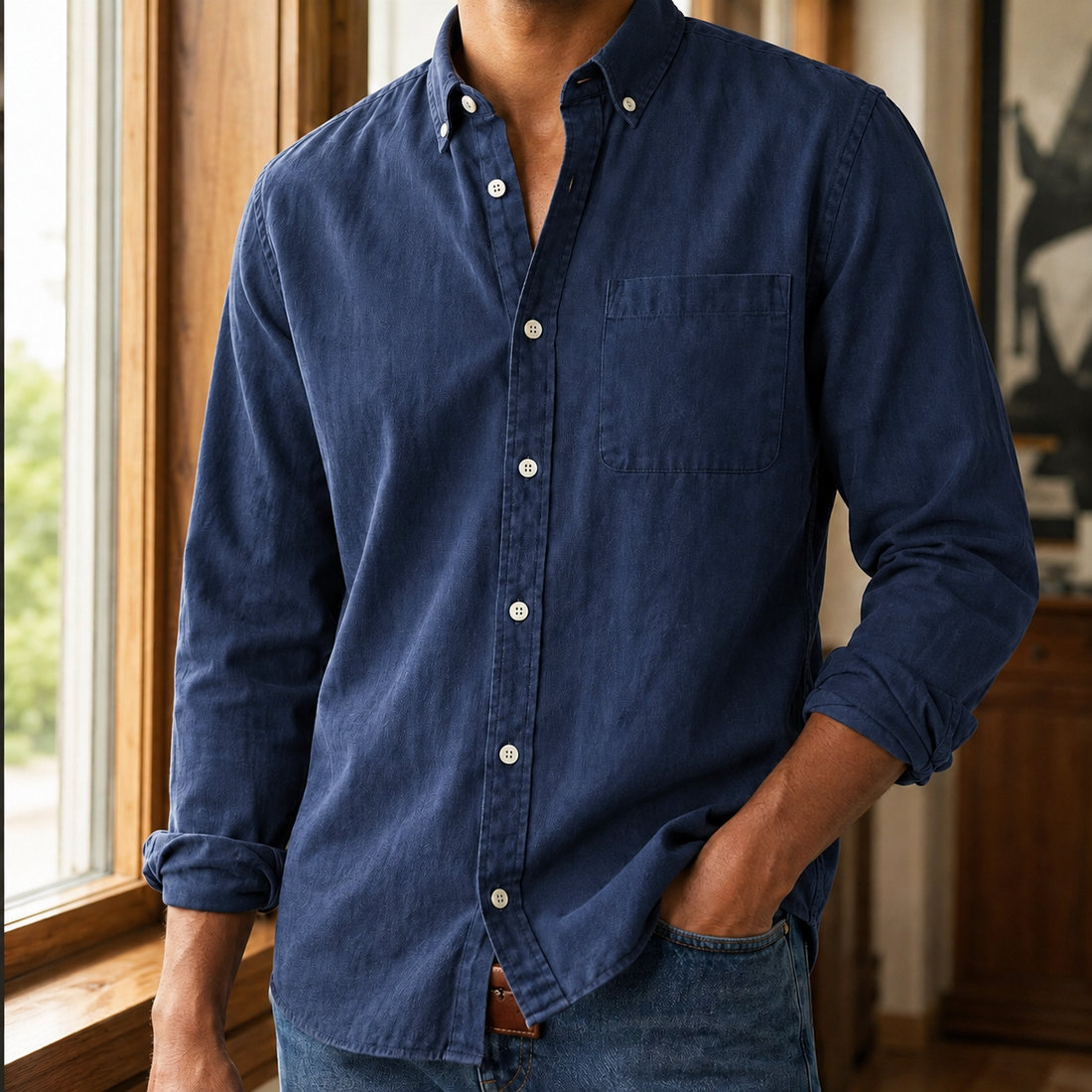 Fabian Relaxed Shirt - Dark Blue