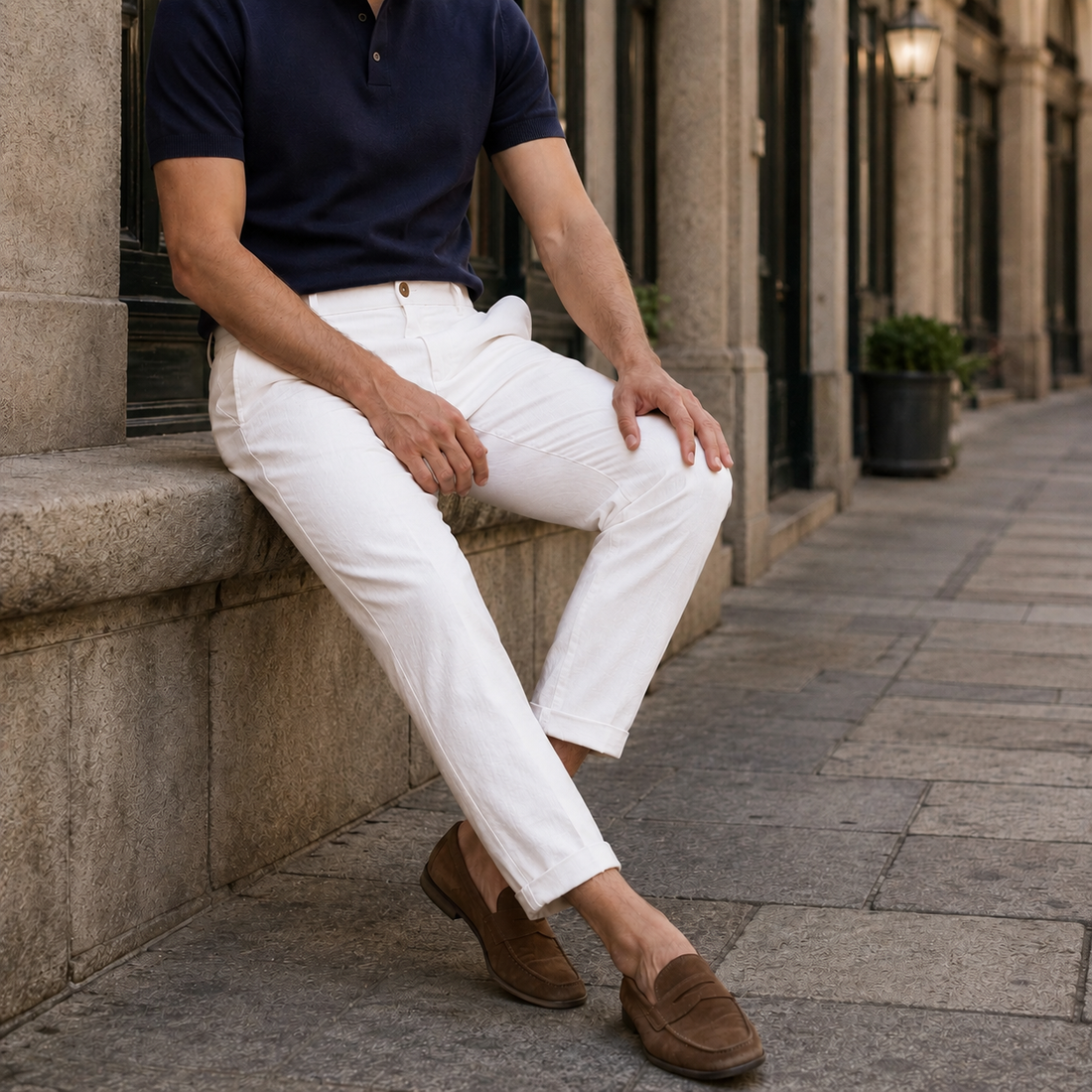 Alaric Tapered Pants - White
