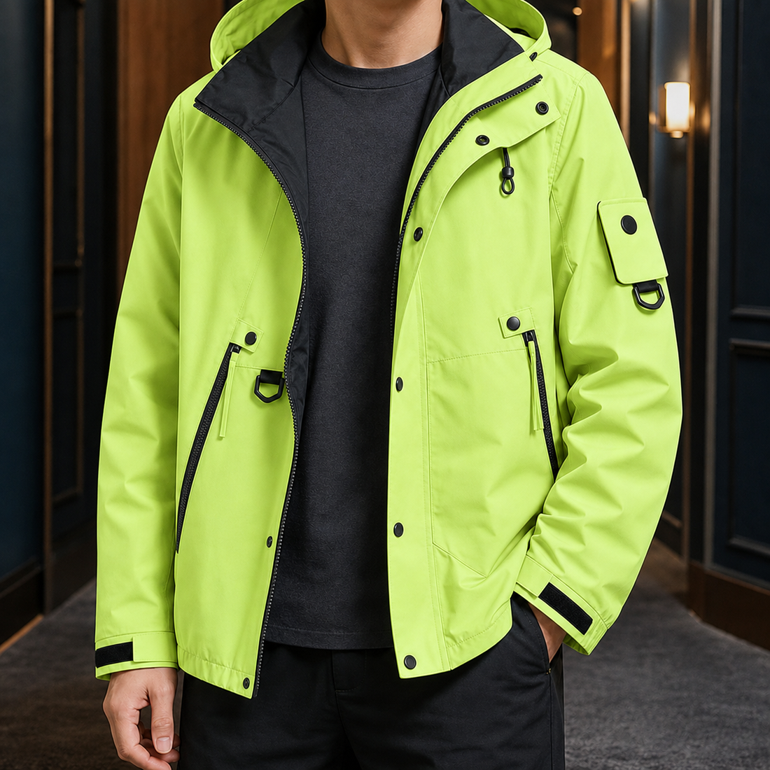 Ross Utility Jacket - Fluorescent Green