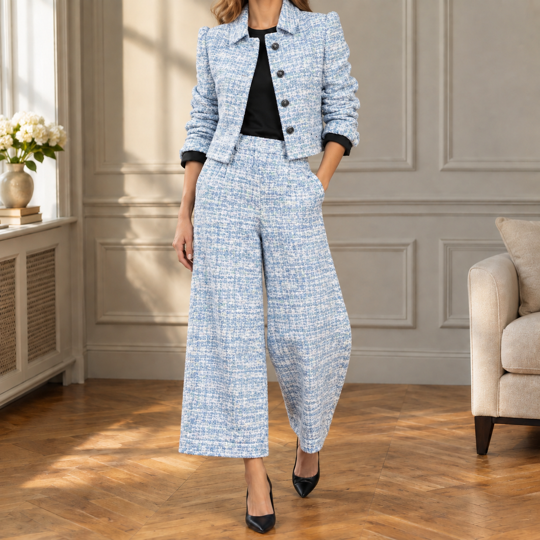 Bethany Tailored Set - Light Blue