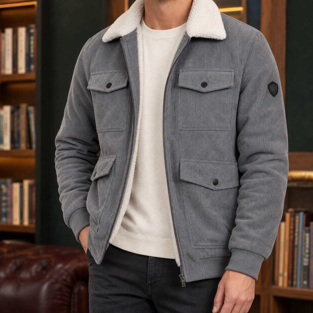 Macaire Corduroy Jacket - Gray