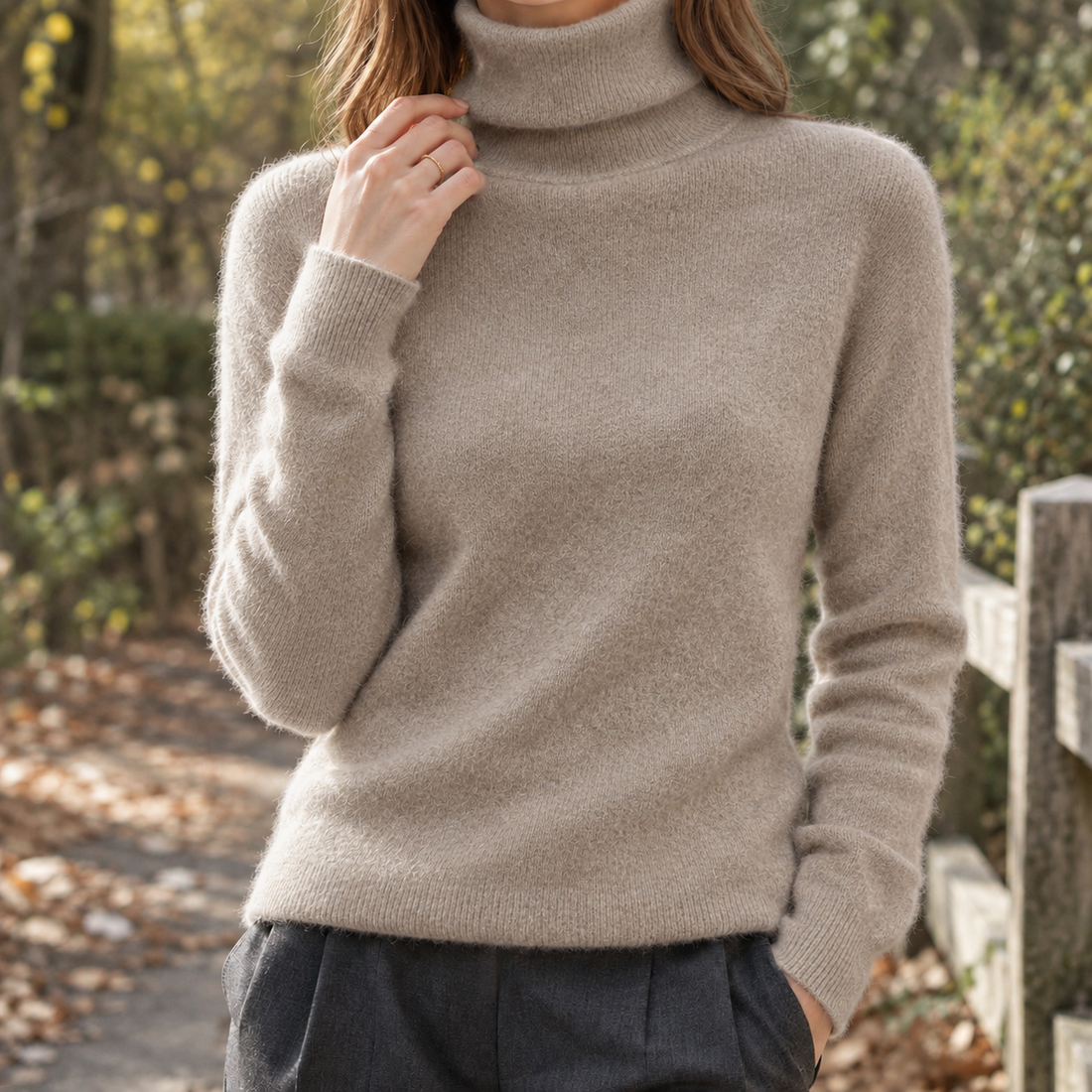 Claudia Turtleneck Sweater - Camel