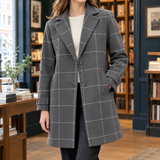 Victoria Plaid Coat - Gray