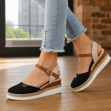 Bruni Espadrille Wedges - Black