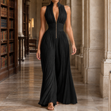 Salome Wide Leg Jumpsuit - Black