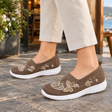 Carlotti Embroidered Slip-On Shoes - Camel