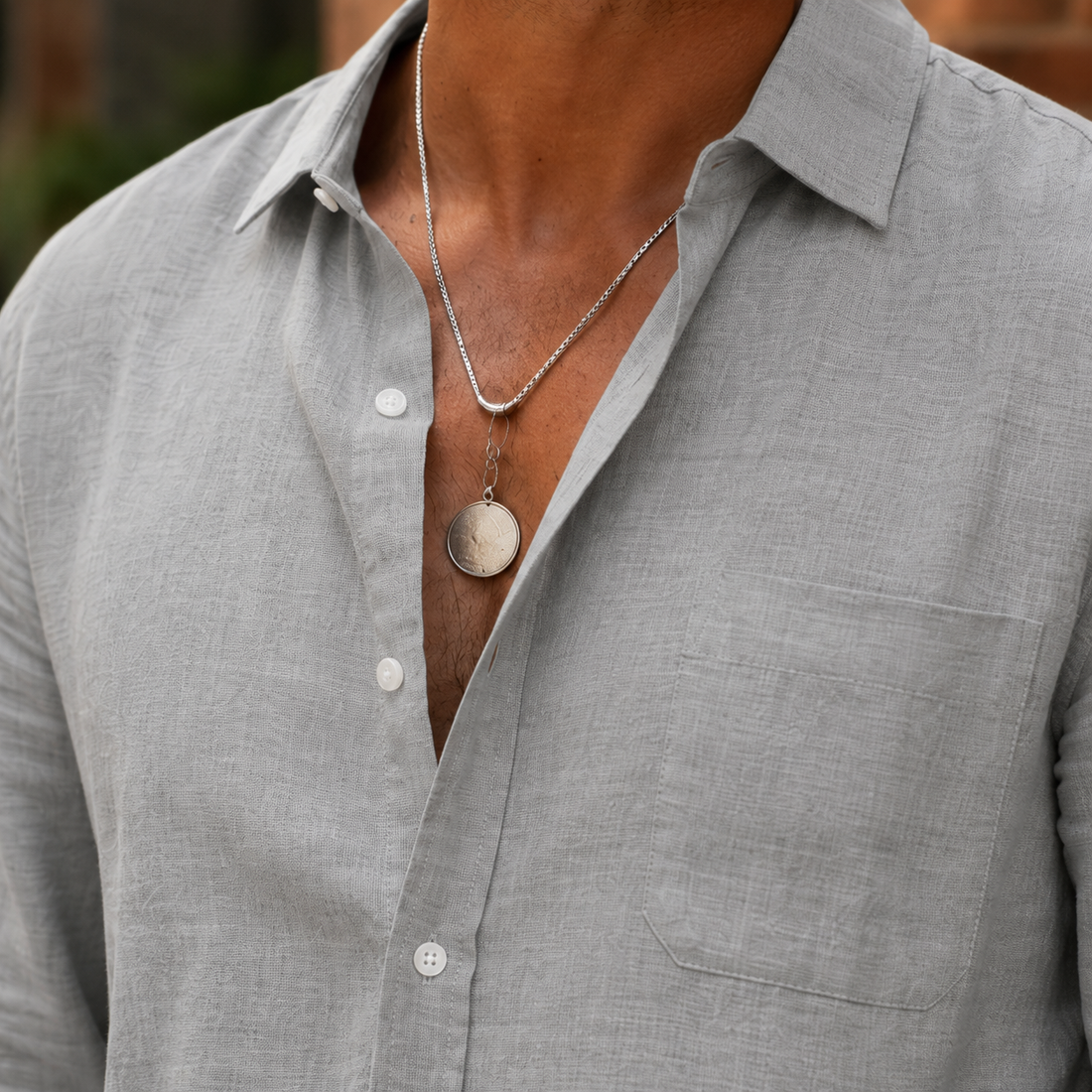 Blake Cotton Shirt - Lead Product Detail