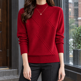 Jemima Mock Neck Sweater - Red