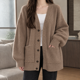 Keira Ribbed Cardigan - Khaki