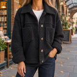 Noelle Teddy Jacket - Black