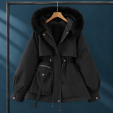 Stella Drawstring Parka - Black