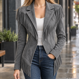 Rachel Suede Jacket - Gray