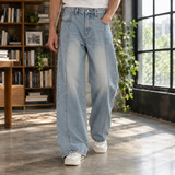 Balthasar Wide Leg Jeans - Blue
