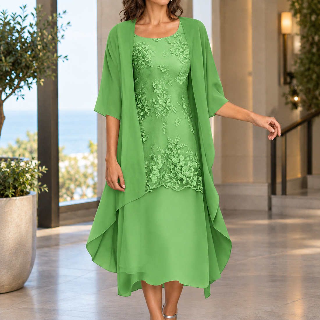 Gemma Lace Set - Green