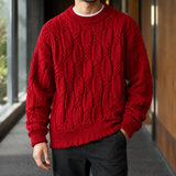 Fulbert Cable Sweater - Red