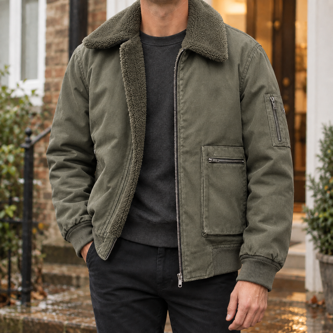 Nolan Fleece Jacket - Light Military Green
