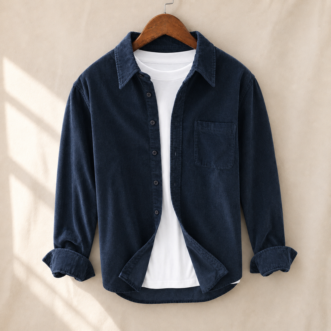 Otto Corduroy Shirt - Dark Blue