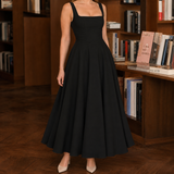 Beatrix Corset Midi Dress - Black