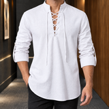 Aaron Lace-Up Shirt - White