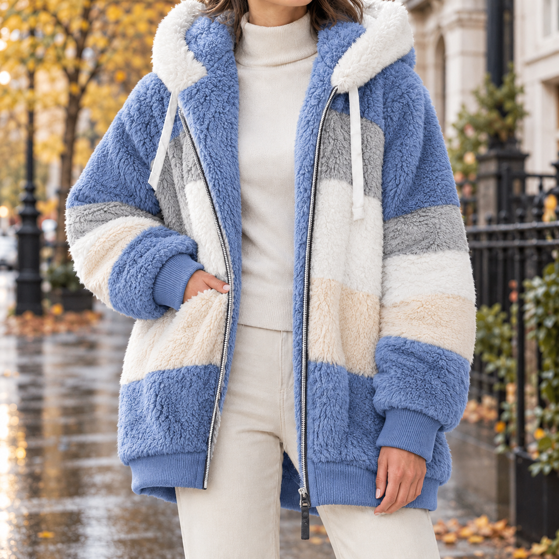 Erin Patchwork Jacket - Blue