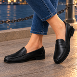 Tavelli Leather Loafers - Black