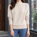 Jemima Mock Neck Sweater - Apricot