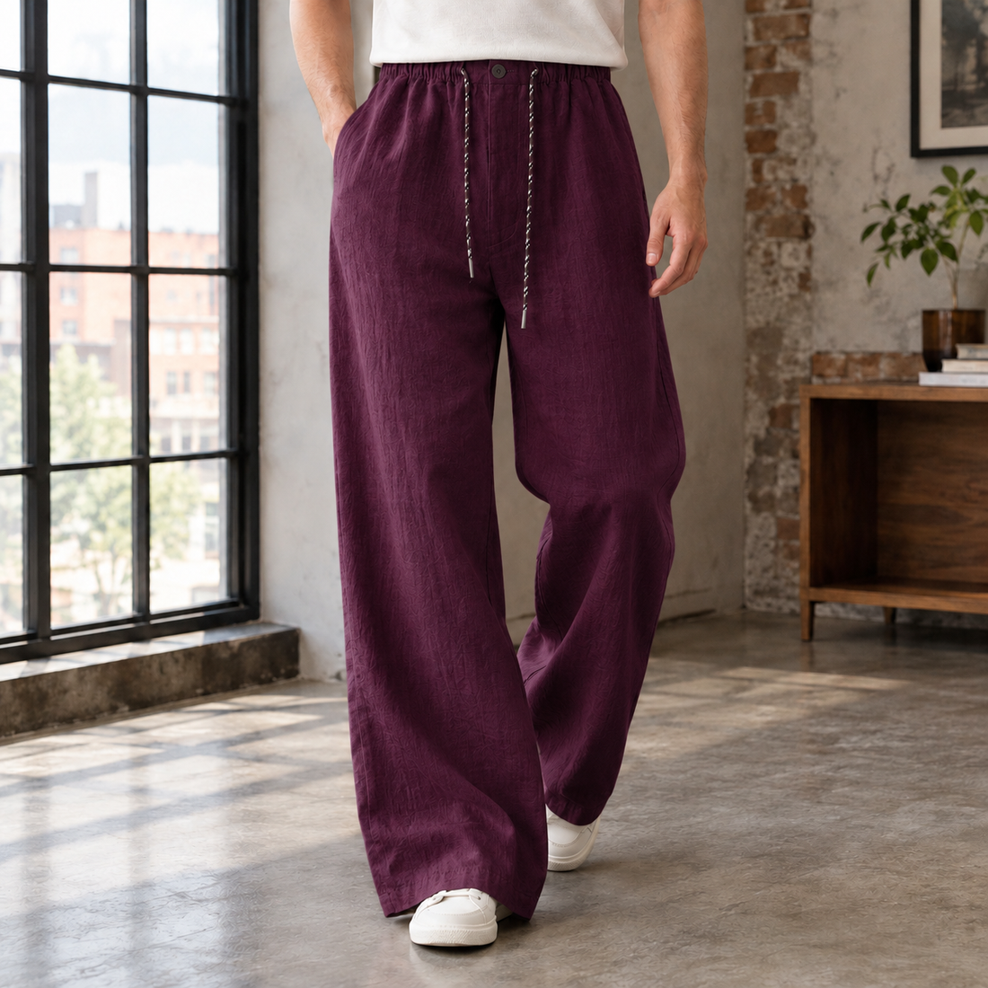 Waldemar Wide Leg Pants - Purple