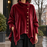 Maya Velvet Cardigan - Red