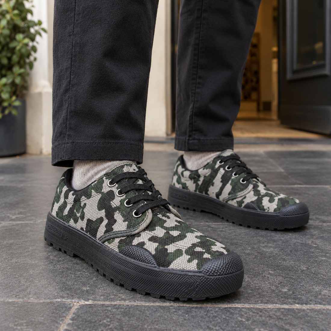 Trevisan Canvas Work Sneakers - Woodland