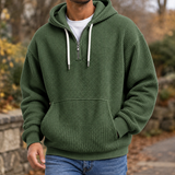Everett Waffle Hoodie - Army Green