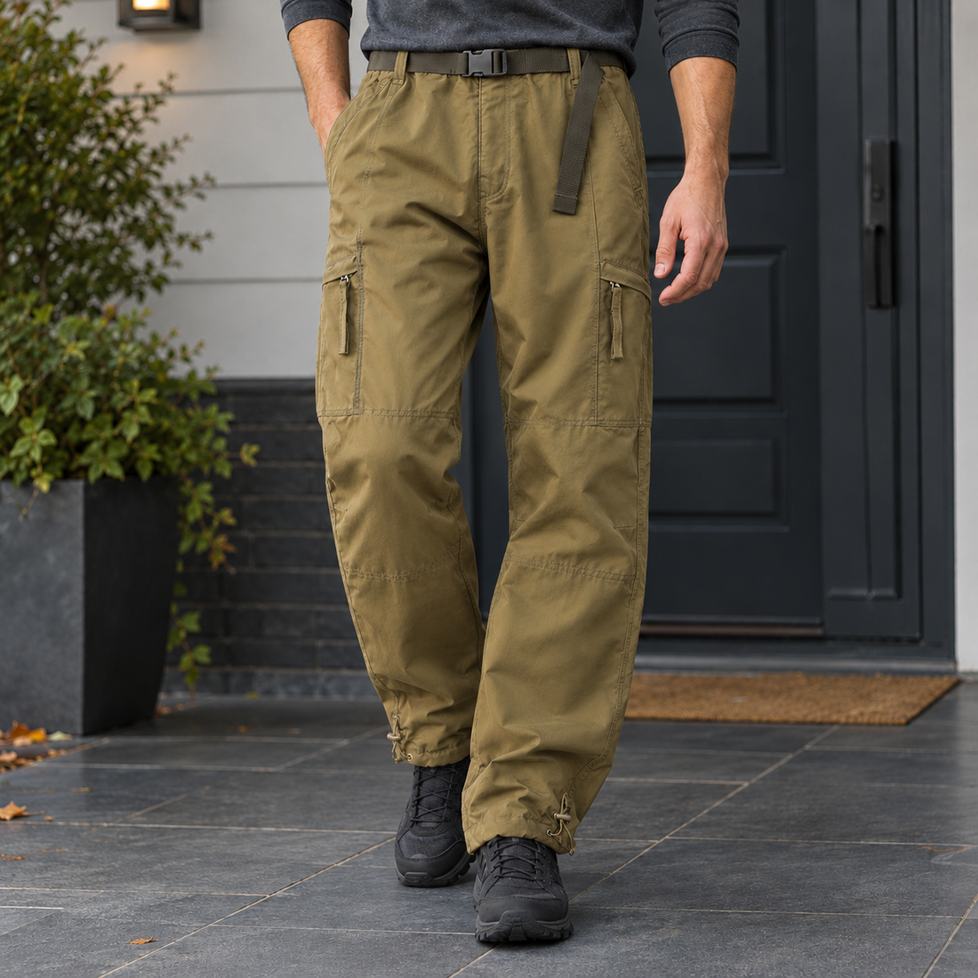 Jacob Relaxed Cargo Pants - Army Yellow