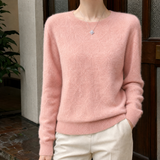 Ninon Wool Crewneck Sweater - Pink
