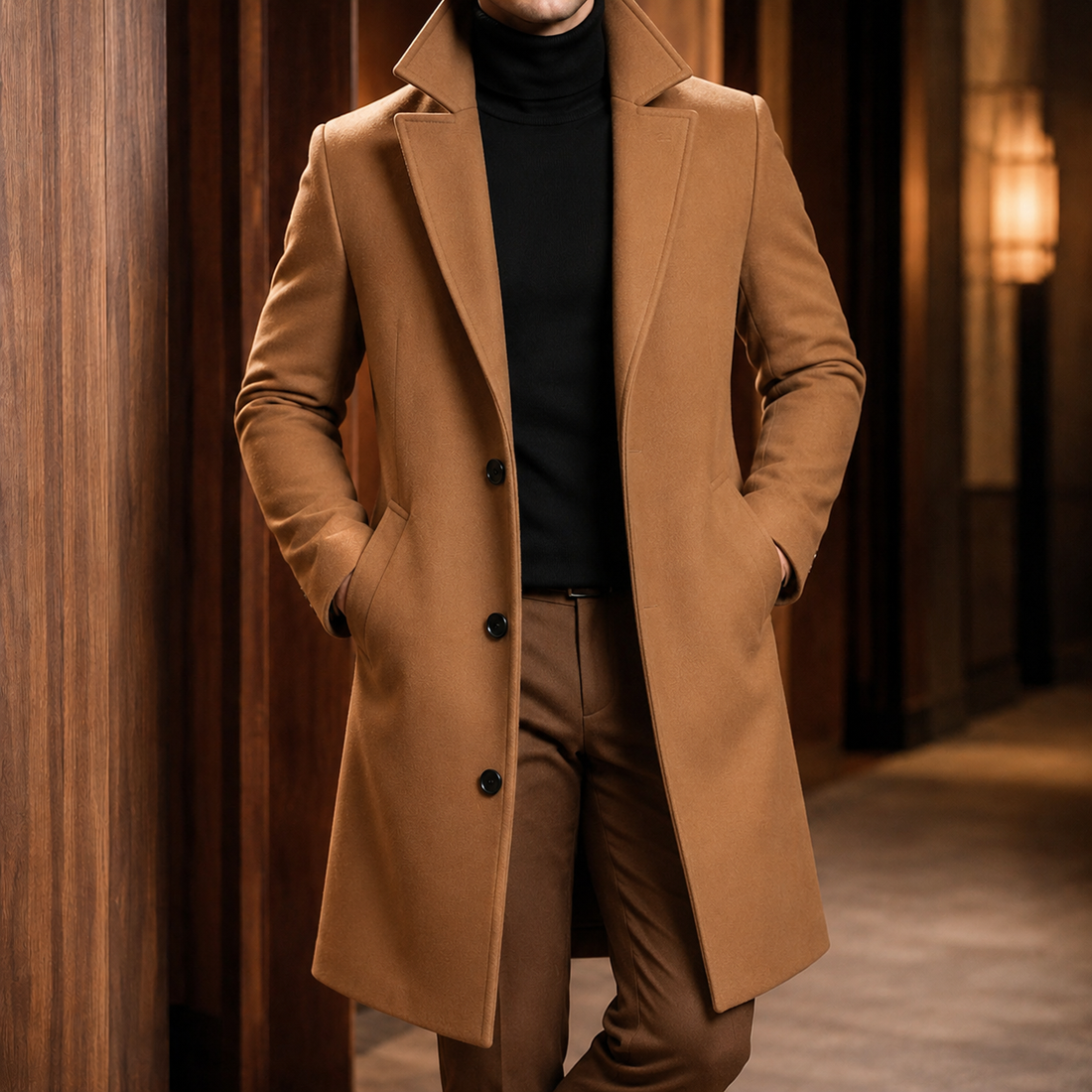 Conrad Tailored Overcoat - Brown