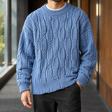 Fulbert Cable Sweater - Blue