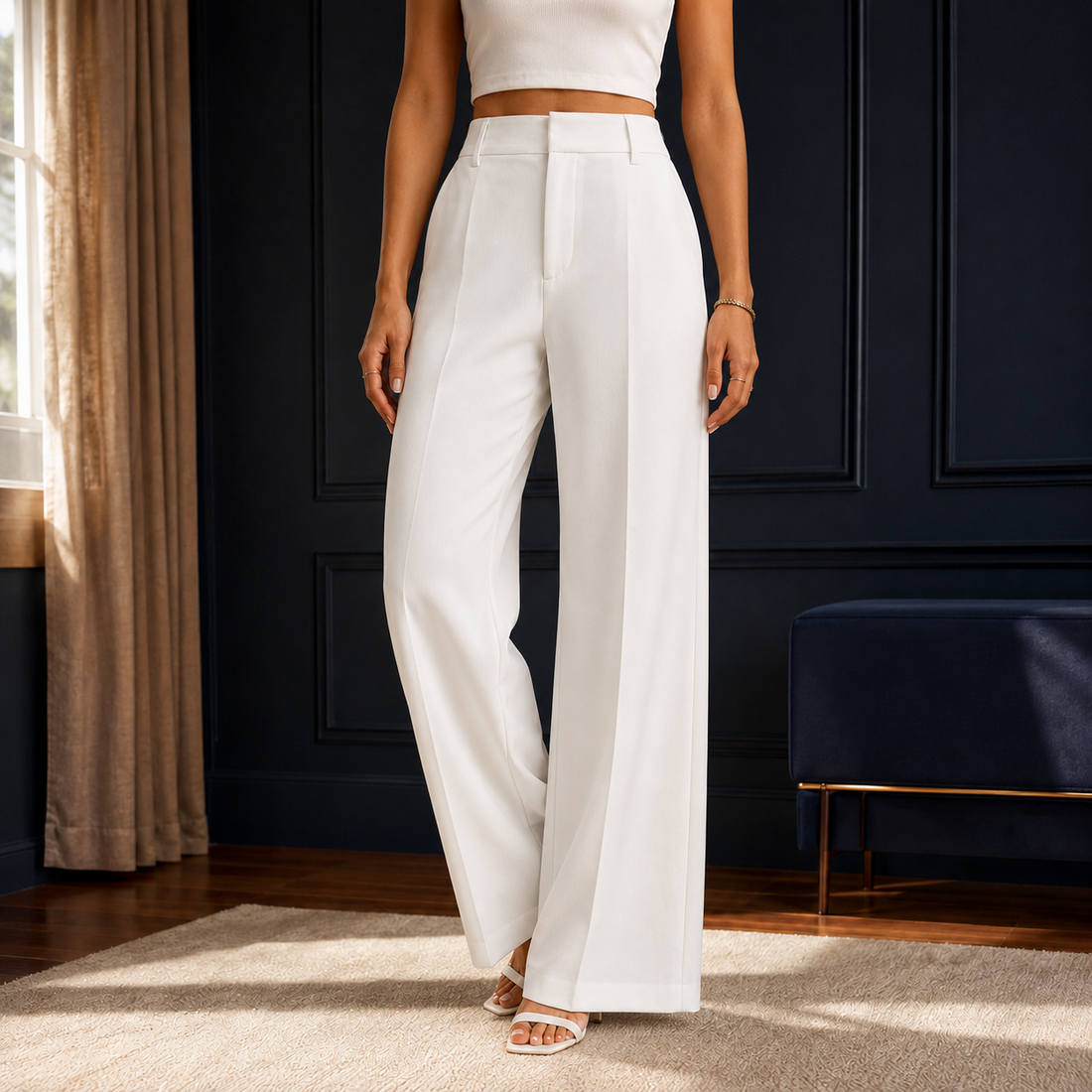 Honora Wide-Leg Pants - White