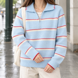 Selma Striped Sweater - Blue