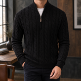 Martin Cable Knit Sweater - Black