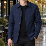 Jude Button-Front Jacket - Navy