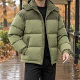 Corwin Corduroy Panel Jacket - Avocado Green