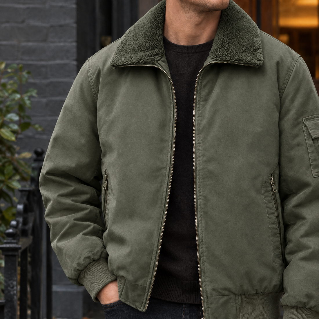 Edmund Utility Jacket - Army Green