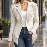 Rachel Suede Jacket - White
