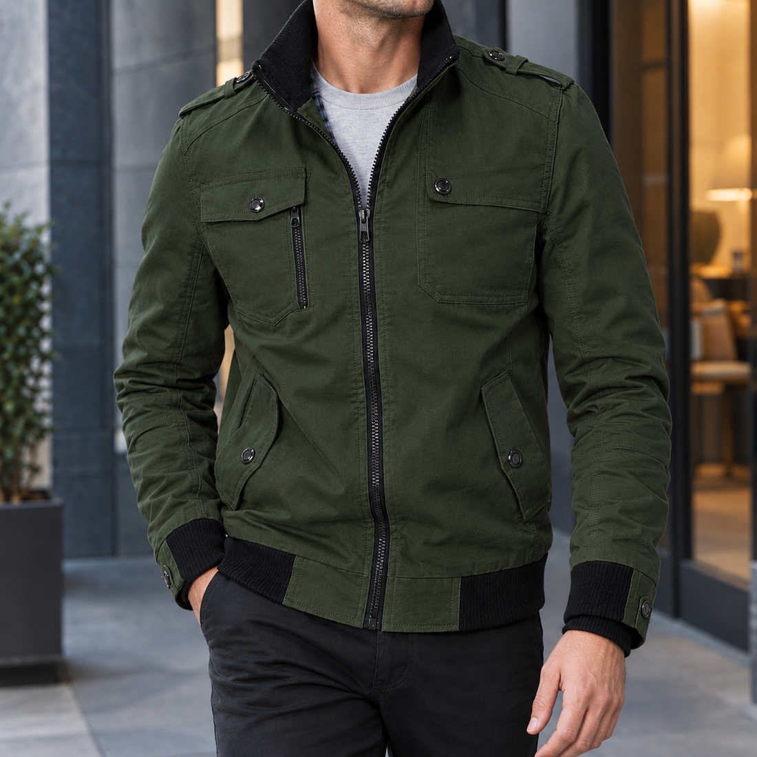 Silas Utility Jacket - Green