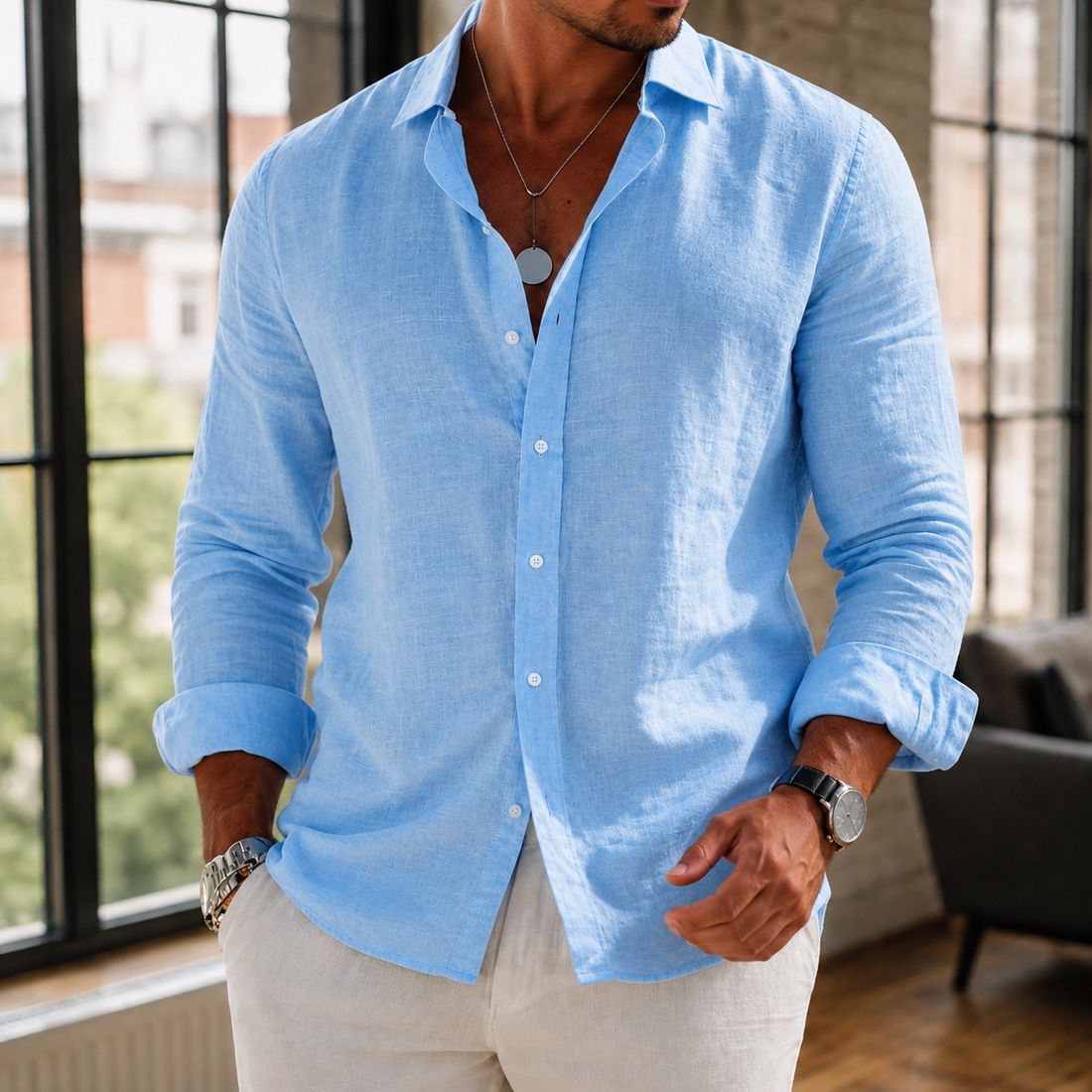Rocco Relaxed Shirt - Blue
