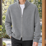 Stefan Ribbed Knit Jacket - Gray