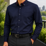 Oberon Contrast Collar Shirt - Blue