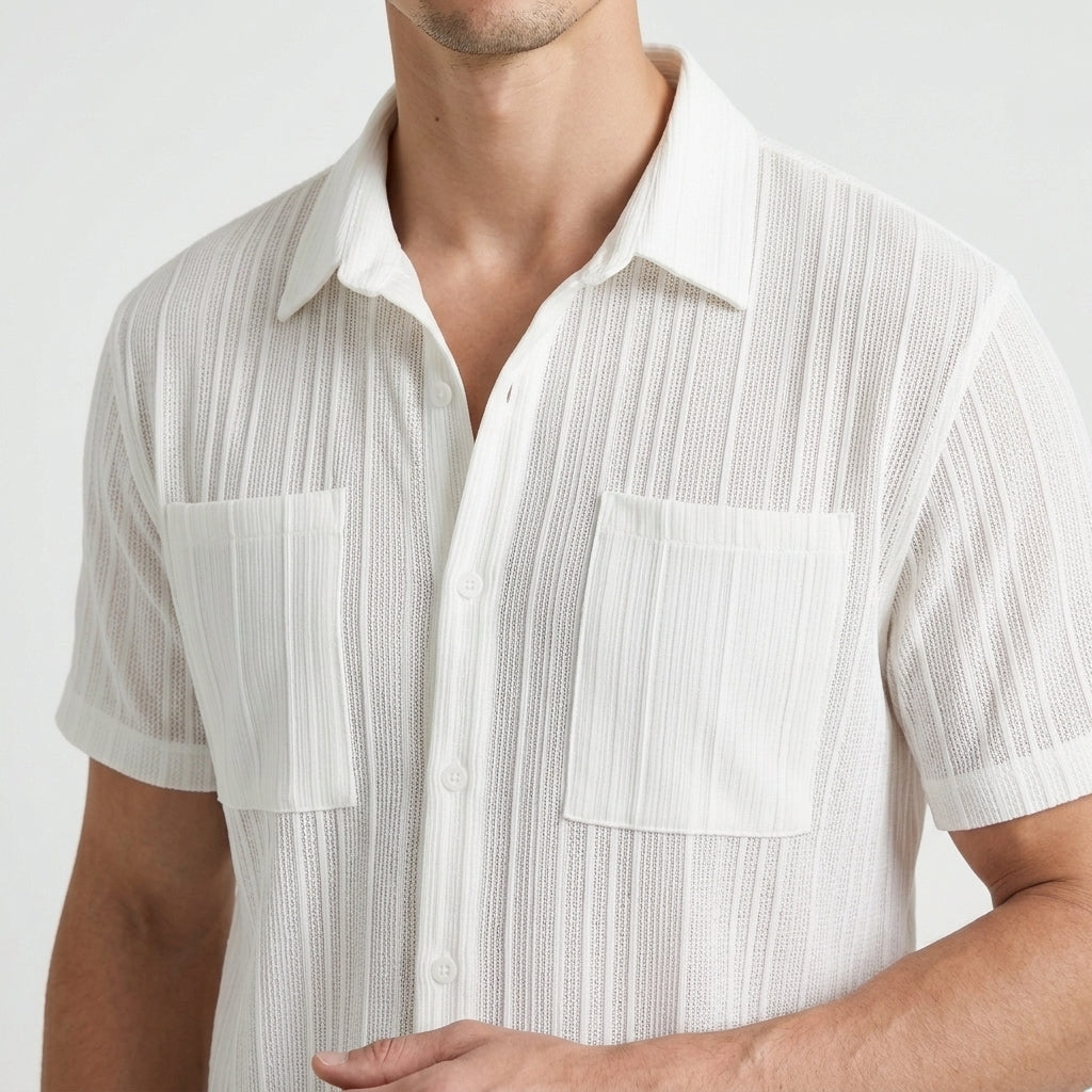 Caleb Camp Collar Shirt - Lead Product Detail