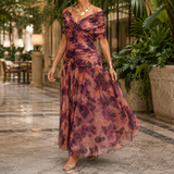 Junia Wrap Maxi Dress - Brick Red