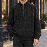 Godfrey Cable Knit Sweater - Black
